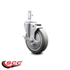 Service Caster 5 Inch Thermoplastic Rubber Wheel Swivel 7/8 Inch Square Stem Caster with Brake SCC-SQ20S514-TPRB-TLB-78